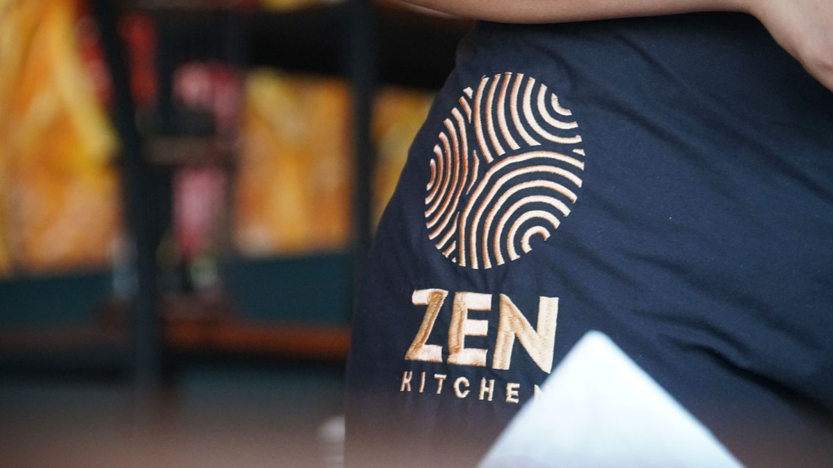fellowmarks Zen Kitchen logo apron design branding